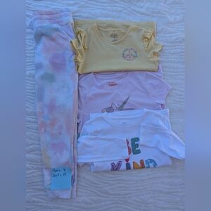 Yellow and Multicolor Kids Pajama Set